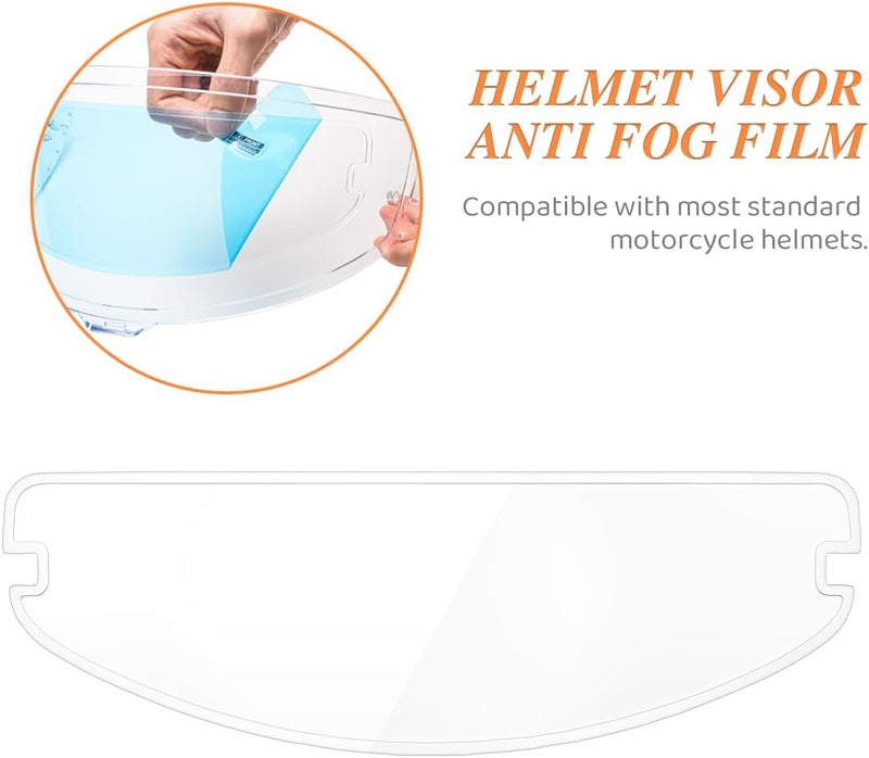 RVBASICS Universal Anti Fog Film for Motorcycle Helmet Visor,Helmet Face Shield Anti Fog Visor Insert,Fog Prevention Visor Lens on Cold Mornings and Rainy Days,Clear Vision Safer Rides,Simple but Effective - Image 2